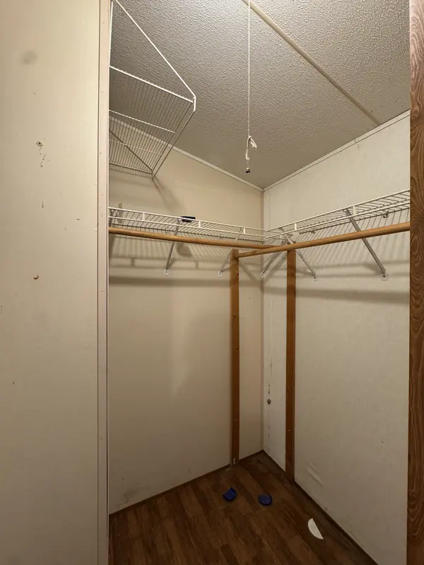 Master walk-in closet with shelving