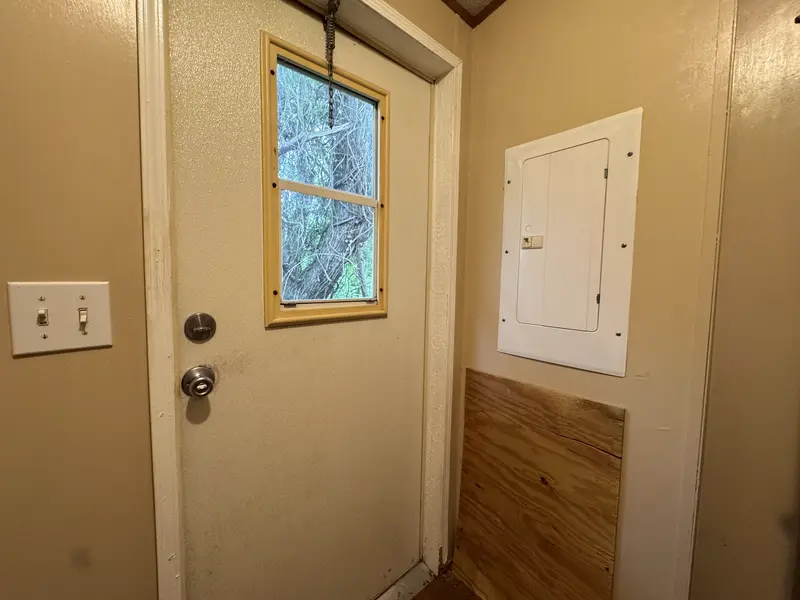 Back entry with electrical panel